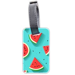 Watermelon Fruit Slice Luggage Tag (two Sides) by Ravend