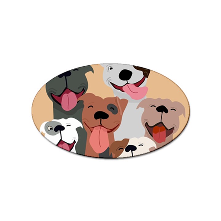 Dogs Pet Background Pack Terrier Sticker Oval (10 pack)