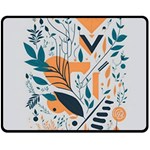 Flower Design Nature Two Sides Fleece Blanket (Medium)