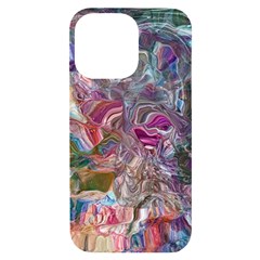 Abstract Waves Iv Iphone 14 Pro Max Black Uv Print Case by kaleidomarblingart
