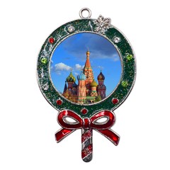 Architecture Building Cathedral Church Metal X mas Lollipop With Crystal Ornament by Modalart