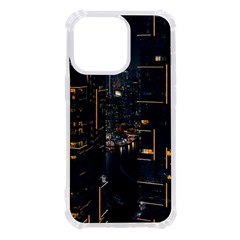 Photo Of Buildings During Nighttime Iphone 13 Pro Tpu Uv Print Case by Modalart