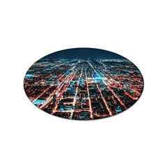 Aerial Shot Of Buildings Sticker (oval) by Modalart