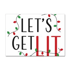 Let s Get Lit Christmas Jingle Bells Santa Claus Sticker A4 (100 Pack)