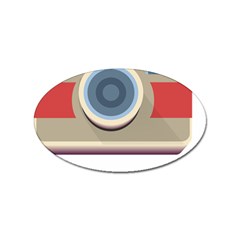 Photo Camera Machine Colorful Art Sticker (oval) by Ndabl3x
