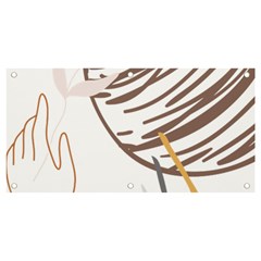 Abstract Hand Vine Lines Drawing Banner And Sign 4  X 2 