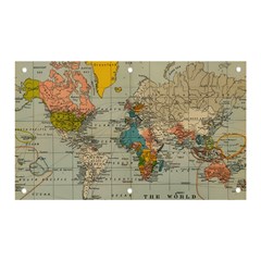 Vintage World Map Banner And Sign 5  X 3 