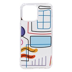 Sketch Line Art Doodles Design Iphone 14 Pro Max Tpu Uv Print Case