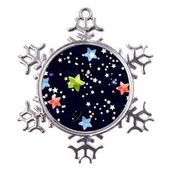 Abstract Eart Cover Blue Gift Metal Large Snowflake Ornament