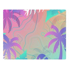 Palm Trees Leaves Plants Tropical Premium Plush Fleece Blanket (large) by Grandong