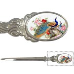 Birds Peacock Artistic Colorful Flower Painting Letter Opener