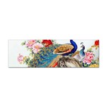 Birds Peacock Artistic Colorful Flower Painting Sticker (Bumper)