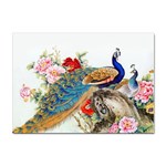 Birds Peacock Artistic Colorful Flower Painting Sticker A4 (100 pack)