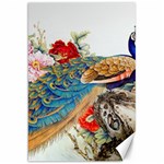 Birds Peacock Artistic Colorful Flower Painting Canvas 20  x 30 
