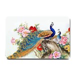Birds Peacock Artistic Colorful Flower Painting Small Doormat