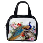 Birds Peacock Artistic Colorful Flower Painting Classic Handbag (One Side)