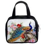 Birds Peacock Artistic Colorful Flower Painting Classic Handbag (Two Sides)