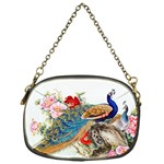Birds Peacock Artistic Colorful Flower Painting Chain Purse (One Side)