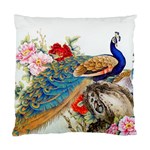 Birds Peacock Artistic Colorful Flower Painting Standard Cushion Case (Two Sides)