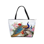 Birds Peacock Artistic Colorful Flower Painting Classic Shoulder Handbag
