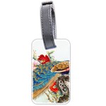 Birds Peacock Artistic Colorful Flower Painting Luggage Tag (two sides)