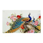 Birds Peacock Artistic Colorful Flower Painting Banner and Sign 5  x 3 