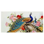 Birds Peacock Artistic Colorful Flower Painting Banner and Sign 8  x 4 