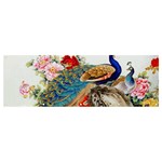Birds Peacock Artistic Colorful Flower Painting Banner and Sign 12  x 4 