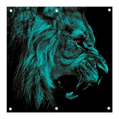 Angry Male Lion Predator Carnivore Banner And Sign 3  X 3 