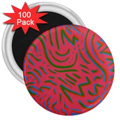 Pattern Saying Wavy 3  Magnets (100 Pack) by Ndabl3x