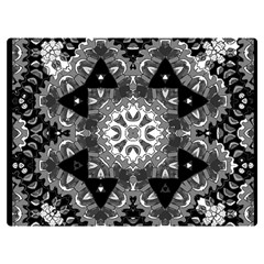 Mandala Calming Coloring Page Two Sides Premium Plush Fleece Blanket (extra Small) by Sarkoni
