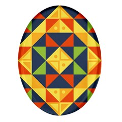 Background Geometric Color Oval Glass Fridge Magnet (4 Pack) by Sarkoni