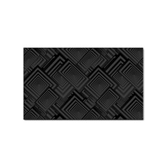 Diagonal Square Black Background Sticker (rectangular) by Apen