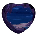 Cartoon Character Wallpapper Adventure Time Beauty In Nature Heart Glass Fridge Magnet (4 pack)