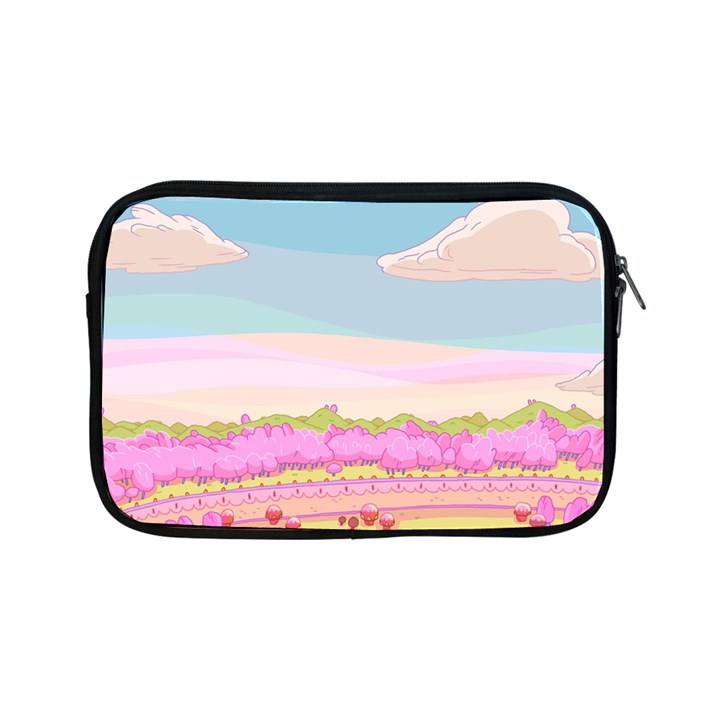 Pink And White Forest Illustration Adventure Time Cartoon Apple iPad Mini Zipper Cases