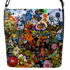 Cartoon Characters Tv Show  Adventure Time Multi Colored Flap Closure Messenger Bag (s)