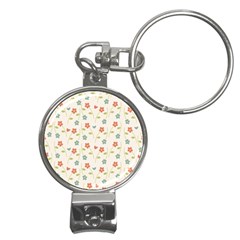 Floral Pattern Wallpaper Retro Nail Clippers Key Chain by Apen