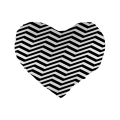 Zigzag Chevron Pattern Standard 16  Premium Heart Shape Cushions by Dutashop