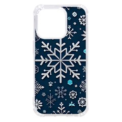 Snowflakes Pattern Iphone 14 Pro Tpu Uv Print Case by Modalart