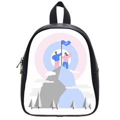 Achievement Success Mountain Clouds School Bag (small) by Modalart