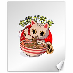 Ramen Cat Noodles Cute Japanes Canvas 16  X 20  by Modalart