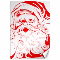 Santa Claus Red Christmas Canvas 12  X 18  by Modalart