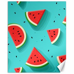 Watermelon Fruit Slice Canvas 16  X 20 