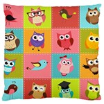 Owls Pattern Abstract Art Desenho Vector Cartoon Standard Premium Plush Fleece Cushion Case (Two Sides)
