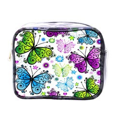 Butterflies Abstract Background Colorful Desenho Vector Mini Toiletries Bag (one Side) by Bedest