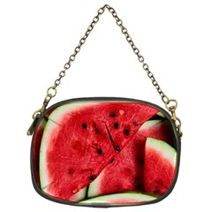 Watermelon Fruit Green Red Chain Purse (one Side)