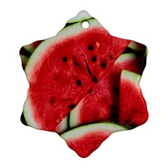 Watermelon Fruit Green Red Ornament (snowflake)