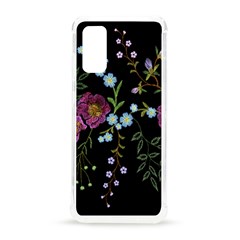 Embroidery Trend Floral Pattern Small Branches Herb Rose Samsung Galaxy S20 6 2 Inch Tpu Uv Case by Ndabl3x