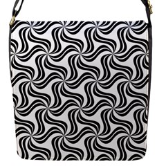 Soft Pattern Repeat Monochrome Flap Closure Messenger Bag (s)