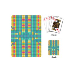 Checkerboard Squares Abstract Art Playing Cards Single Design (mini)